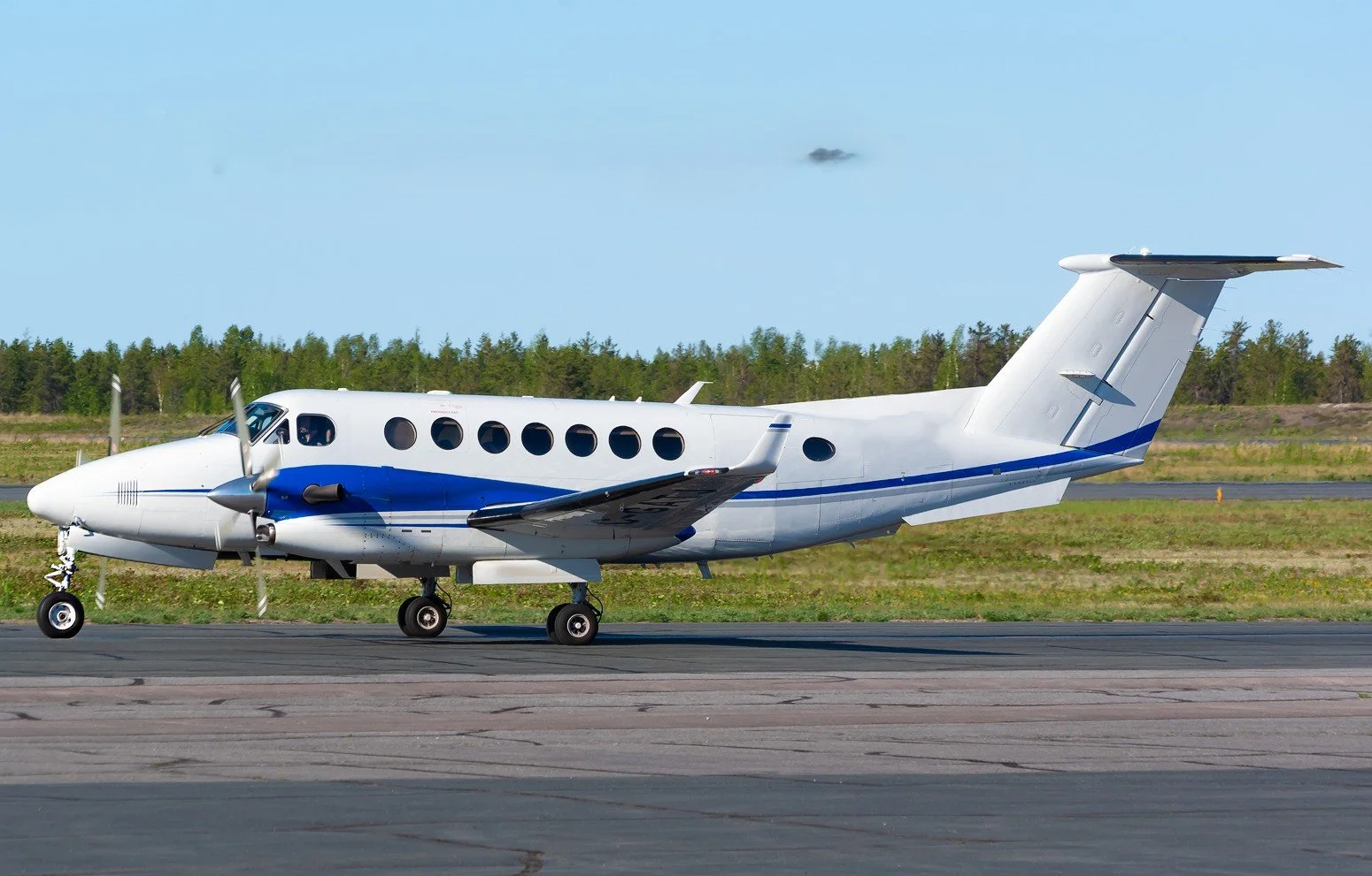 Beechcraft King Air 350 turboprop used for air ambulance transfers