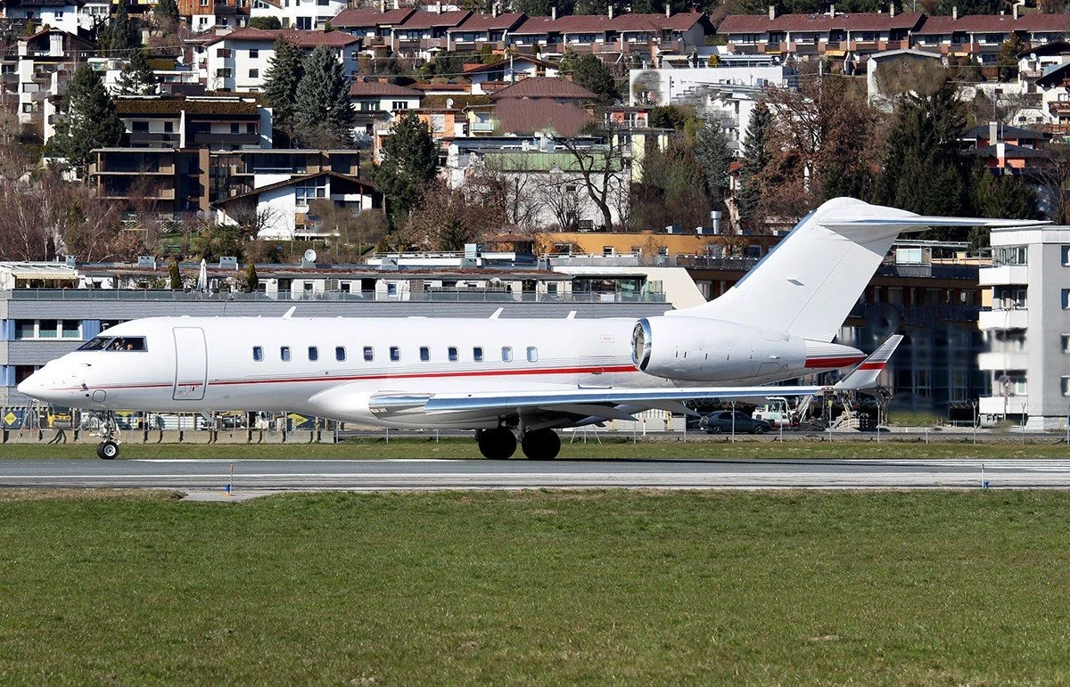 Bombardier Global 5000 long-range jet used for air ambulance transport
